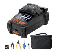 VEVOR Soudeuse Fibre Optique 6 Moteurs Épisseuse Fusion Fibres Optique Mise au Point Auto Alignement du Noyau Écran LCD Numérique 10 cm Stockage d'Image Support 3en1 Épissage 5-6 s Chauffage 9-25 s