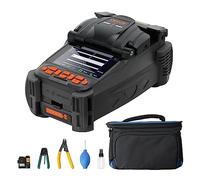 VEVOR Soudeuse Fibre Optique 6 Moteurs Épisseuse Fusion Fibres Optique Mise au Point Automatique Alignement du Noyau Écran LCD Numérique 4" Stockage d'Image Support 3en1 Épissage 5-6s Chauffage 9-25s