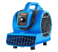 VEVOR Souffleur de sol, 1250 tr/min, ventilateur de séchage refroidissement, 73 m³/min, sèche-tapis portable 4 angles de soufflage, minuterie, réglage à 3 vitesses, pour nettoyage, maison, commercial