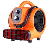 VEVOR Souffleur de sol, 1380 tr/min, 1000 CFM, agitateur d'air pour sécher et refroidir, ventilateur portable pour sèche-tapis avec 4 angles de soufflage, minuterie, réglage de 3 vitesses, pour concie