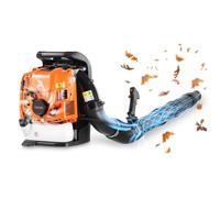 VEVOR Souffleur Feuille Thermique 4 Temps 75,6 cm³ Souffleur Feuilles à Dos, pour Entretien Pelouse Jardin Allée Nettoyage Automnal Neige Poudreuse, Réservoir 1,8 L, Débit 1045 m³/h, Vitesse 317 km/h