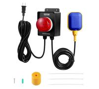VEVOR SS-SWA01 Capteur de réservoir septique haut pour intérieur/extérieur, interrupteur à flotteur de niveau de 5 m, alarme forte et grand indicateur LED, pour fosses d'égout, submersible, utilitaire