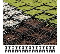 VEVOR Stabilisateur de Gravier, 10 x 3 m, Grille de Stabilisation de Sol Géocellulaire, Profondeur 5 cm, Retenue de Gazon au Sol Stable, pour Allée, Patio, Jardin, Terrasse, Surfaces Planes, Pentes