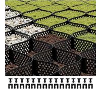 VEVOR Stabilisateur de Gravier, 5,2x2,7 m, Grille de Stabilisation de Sol Géocellulaire, Profondeur 100 mm, Retenue de Gazon au Sol Stable, pour Allée, Patio, Jardin, Terrasse, Surfaces Planes, Pentes