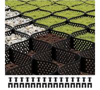 VEVOR Stabilisateur de Gravier, 5,2x2,7 m, Grille de Stabilisation de Sol Géocellulaire, Profondeur 100 mm, Retenue de Gazon au Sol Stable, pour Allée, Patio, Jardin, Terrasse, Surfaces Planes, Pentes