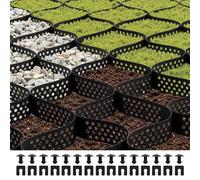 VEVOR Stabilisateur de Gravier, 5,2x2,7 m, Grille de Stabilisation de Sol Géocellulaire, Profondeur 75 mm, Retenue de Gazon au Sol Stable, pour Allée, Patio, Jardin, Terrasse, Surfaces Planes, Pentes