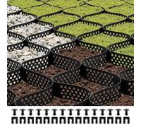 VEVOR Stabilisateur de Gravier, 5,2x2,7 m, Grille de Stabilisation de Sol Géocellulaire, Profondeur 75 mm, Retenue de Gazon au Sol Stable, pour Allée, Patio, Jardin, Terrasse, Surfaces Planes, Pentes