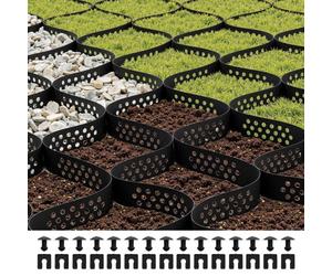 VEVOR Stabilisateur de Gravier, 5x1,98 m, Grille de Stabilisation de Sol Géocellulaire, Profondeur 5 cm, Retenue de Gazon au Sol Stable, pour Allée, Patio, Jardin, Terrasse, Surfaces Planes, Pentes