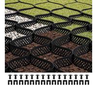 VEVOR Stabilisateur de Gravier, 7,6x2,9 m, Grille de Stabilisation de Sol Géocellulaire, Profondeur 75 mm, Retenue de Gazon au Sol Stable, pour Allée, Patio, Jardin, Terrasse, Surfaces Planes, Pentes