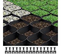 VEVOR Stabilisateur de Gravier, 8,2x1,2 m, Grille de Stabilisation de Sol Géocellulaire, Profondeur 50 mm, Retenue de Gazon au Sol Stable, pour Allée, Patio, Jardin, Terrasse, Surfaces Planes, Pentes