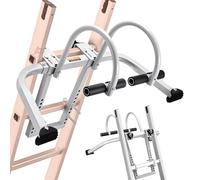 VEVOR Stabilisateur d'Échelle de Toit 2 en 1 en Acier au Carbone, avec Accessoires, Barre, Poignée, Capacité de Charge 150 kg, Compatible avec Différentes Formes d'Échelles pour Gouttière de Toit