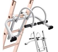 VEVOR Stabilisateur d'Échelle de Toit 2 en 1 en Acier au Carbone, avec Accessoires, Barre, Poignée, Capacité de Charge 150 kg, Compatible avec Différentes Formes d'Échelles pour Gouttière de Toit
