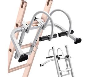 VEVOR Stabilisateur d'Échelle de Toit 2 en 1 en Acier au Carbone, avec Accessoires, Barre, Poignée, Capacité de Charge 150 kg, Compatible avec Différentes Formes d'Échelles pour Gouttière de Toit