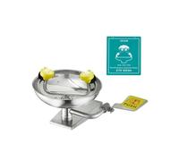 VEVOR Station de Lavage Oculaire d'Urgence, 410x330x240 mm, Évier Rinçage Yeux Murale Acier Inox Premiers Secours, Diamètre Lavabo 27 cm, pour Laboratoires, Usines, Écoles, Chantiers de Construction