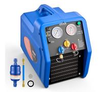VEVOR Station de Récupération Fluides Frigorigènes Portable 1 HP, Récupérateur de Réfrigérant Double Cylindre, pour Système CVC Climatisation Auto, Unité de Récupération pour Frigoriste 1450 tr/min