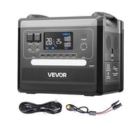 VEVOR Station Électrique Portable 2160 Wh Générateur Solaire Portable 2400 W Station Alimentation pour Camping Véhicules Loisirs, 10 Ports Sortie, Puissance Entrée Réglable, Panneau Solaire Non Inclus