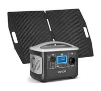 VEVOR Station Électrique Portable 600 W Générateur Solaire Portable Panneau Solaire 100 W Batterie Secours LiFePO4 493 Wh pour Urgence Domestique, Camping, Voyage Camping-car, avec 7 Ports de Sortie
