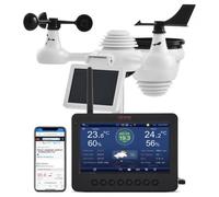 VEVOR Station météo Wi-Fi 7 en 1 écran TFT 7 pouces capteur extérieur sans fil