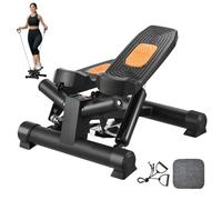 VEVOR Stepper à Torsion pour Exercices Fitness à Domicile, Stepper d’Appartement Hydraulique, avec Bandes de Résistance, Matériel Cardio d'Entraînement Complet du Corps, Moniteur LCD, Charge 150 kg