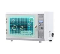 VEVOR Stérilisateur UV 12 L, Armoire de Désinfection UV Multifonctionnelle avec Minuterie, Longueur d'Onde 185 nm, Porte en Verre Trempé, pour Laboratoires, Maison, Salons de Manucure et de Beauté