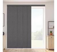 VEVOR Store à Panneaux Occultants Verticaux sur Rail Extensible 116-218 cm Largeur, Panneau Japonais Ajustable jusqu'à 243 cm de Hauteur, pour Porte Coulissante, Séparation de Pièce, Fenêtres, Gris