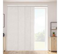 VEVOR Store à Panneaux Occultants Verticaux sur Rail Extensible 116-218 cm Largeur, Panneau Japonais Ajustable jusqu'à 243 cm Hauteur, pour Porte Coulissante, Séparation de Pièce, Fenêtres, Gris Clair