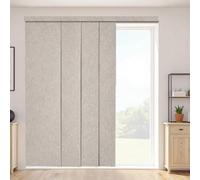 VEVOR Store à Panneaux Occultants Verticaux sur Rail Extensible 116-218 cm Largeur, Panneau Japonais Ajustable jusqu'à 243 cm de Hauteur, pour Porte Coulissante, Séparation de Pièce, Fenêtres, Marron