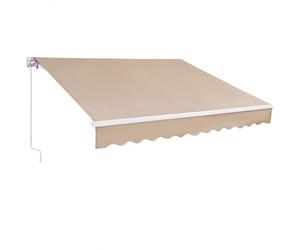 VEVOR Store Banne Manuel 3x2,4 m Auvent Rétractable Terrasse Extérieur 40°-90° Réglable Résistant au Vent/UV/Eau Auvent Pare-soleil Polyester avec Manivelle pour Patio, Arrière-cour, Jardin, Balcon