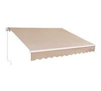 VEVOR Store Banne Rétractable Auvent Pare-soleil Terrasse 4x2,4 m avec Manivelle
