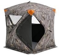 VEVOR Store de Chasse Transparent à 270°, Store de Sol Pop-up pour 1-2 Personnes avec Sac de Transport, Tente de Chasse Portable et résiliente, 3 fenêtres Horizontales pour Chasse à la Dinde, au cerf