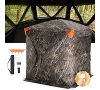 VEVOR Store de chasse transparent à 270°, store de sol pop-up pour 2-3 personnes avec sac de transport, tente de chasse portable et résiliente, 3 fenêtres horizontales pour chasse à la dinde, au cerf