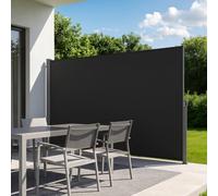 VEVOR Store Latéral Rétractable 180x300 cm, Brise-Vue Rétractable pour Terrasse, Jardin, Balcon et Piscine, Toile Polyester 180 g/m², Protection Solaire, Imperméable, Délimitation de l'Espace, Noir
