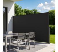 VEVOR Store Latéral Rétractable 180x300 cm, Brise-Vue Rétractable pour Terrasse, Jardin, Balcon et Piscine, Toile Polyester 180 g/m², Protection Solaire, Imperméable, Délimitation de l'Espace, Noir