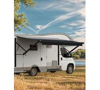 VEVOR Store pour camping-cars Store latéral électrique étanche (6114 mm) avec cadre en alliage d'aluminium, store extérieur noir avec dégradé de couleurs, protection solaire pour le camping