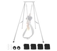 VEVOR Structure Balançoire pour Yoga Aérien, Balançoire Yoga Inversion, 295 cm Hauteur Charge Maximale 250 kg, Stand de Tuyau en Acier Chromé Anti-gravité, Équipement pour Fitness Musculation Pilates