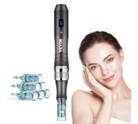 VEVOR Stylo microneedling derma professionnel électrique 6 vitesses 6 aiguilles