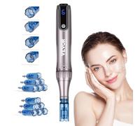 VEVOR Stylo de Microneedling Visage M8S, Stylo Derma Électrique avec 12 Aiguilles Anti-reflux, Appareil de Beauté Professionnel à 6 Vitesses Variables, Longueur d'Aiguille Réglable 0-2,5 mm, Écran LCD