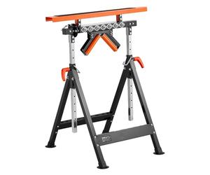 VEVOR Support 4 en 1 pour rouleaux 200 kg, trépied à roues réglable en hauteur de 84-127 cm, trépied de travail avec vis à billes et roue multidirectionnelle polie, pour sortie de scie circulaire