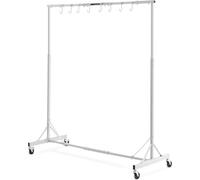 VEVOR Support à Peinture Carrosserie, Hauteur Réglable 1,5-2 m, Capacité de Charge 30 kg, 8 Crochets, 4 Roues Pivotantes, pour Séchage de Peinture Automobile, Ateliers de Réparation, Garage, Blanc