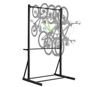 VEVOR Support à Vélo 5 Vélos Porte-vélos avec 5 Crochets Robustes, Support Rangement Bicyclette en Acier au Carbone, Capacité de Charge 136 kg, Range Vélo Vertical pour Garage, Salon, Abri Intérieur