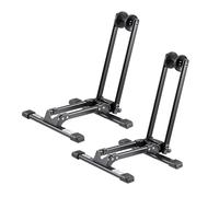 VEVOR Support à Vélo Lot de 2, Porte-vélos Pliable, Compatible avec VTT et Vélos 508-736,6 mm, Support de Rangement de Bicyclette Acier au Carbone, Range Vélo Sol pour Espace Réduit, Entrée, Garage