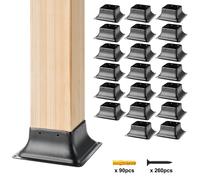 VEVOR Support Base de Poteau Bois 102x102 mm 20PCS pour Ancrage Poteaux Standard
