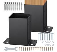 VEVOR Support Base de Poteau Bois 102x102 mm 2PCS Ancre de Poteaux de Clôture