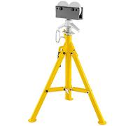 VEVOR Support chandelle à tuyaux 2 Tonnes Support de Tuyau avec tête à Roller pour Soutenir Le Tuyau Pendant Le Filetage Hauteur réglable Jusqu’à 140 cm