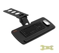 VEVOR Support clavier coulissant sous bureau 63,5 x 25 cm - réglable hauteur et inclinaison avec repose-poignets