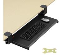 VEVOR Support Clavier Plateau pour Clavier Souris Coulissant sous Bureau 68x28cm