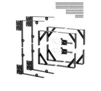 VEVOR Support d'angle de portail anti-affaissement en fer, kit quincaillerie de cadre porte, 2 ensembles, avec corde de verrouillage à loquet, verrou à loquet, pour porte hangar, portail corral, noir