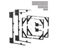 VEVOR Support d'angle de portail anti-affaissement en fer, kit quincaillerie de cadre porte, 2 ensembles, avec corde de verrouillage à loquet, verrou à loquet, pour porte hangar, portail corral, noir