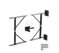 VEVOR Support d'angle de portail anti-affaissement en fer, kit quincaillerie de cadre porte, avec loquet de verrouillage, corde de verrouillage à loquet, pour porte de hangar, portails de corral, noir
