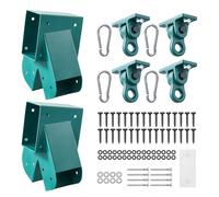 VEVOR Support de Balançoire, Kit de Fixation Balançoire avec 2 Supports en A, 4 Crochets de Suspension et Quincaillerie Incluse, Accessoires de Montage pour Jardin, Aire de Jeux, Cour et Parc, Vert